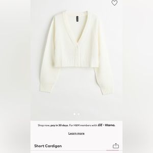 H&M short cardigan
